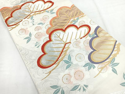 平和屋着物◎六通柄袋帯 松桜 金銀糸 正絹 逸品 CABG1209nb