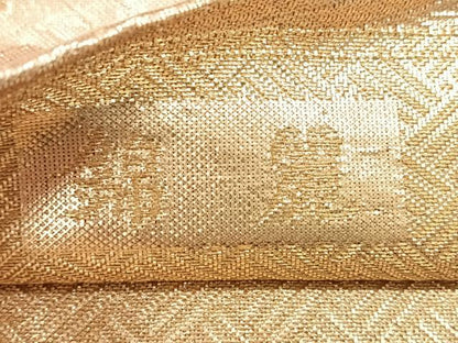 平和屋着物◎六通柄袋帯 錦麗 鳳凰花文 金糸 正絹 逸品 CABG1211nb