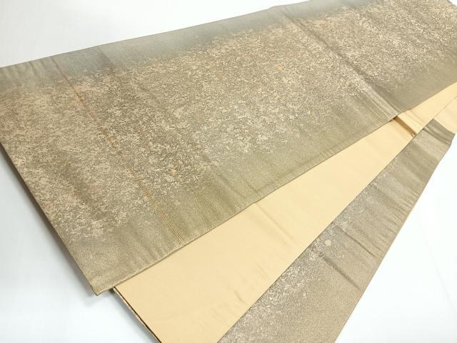 平和屋着物◎六通柄袋帯 霞文 金糸 正絹 逸品 CABG1223nb