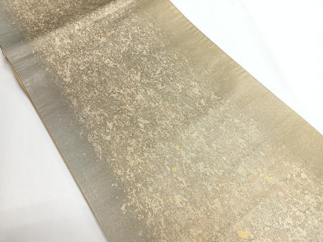 平和屋着物◎六通柄袋帯 霞文 金糸 正絹 逸品 CABG1223nb
