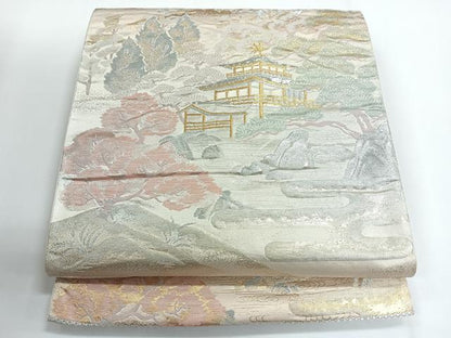 平和屋着物◎六通柄袋帯 京名所 プラチナ二重織 正絹 逸品 CABG1234nb