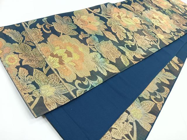 平和屋着物◎六通柄袋帯 更紗唐草文 金糸 正絹 逸品 CABG1236nb