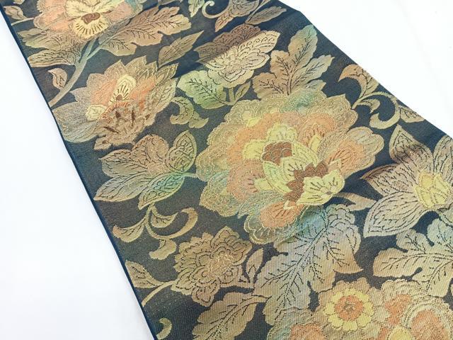 平和屋着物◎六通柄袋帯 更紗唐草文 金糸 正絹 逸品 CABG1236nb