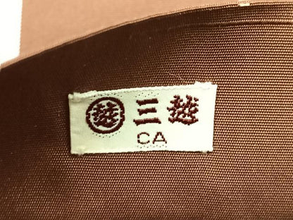 平和屋着物◎六通柄袋帯 花鳥格子 金糸 三越扱い 正絹 逸品 CABG1240nb