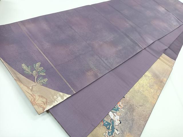 平和屋着物◎六通柄袋帯 唐織 之禄舞図 金糸 正絹 逸品 CABG1246nb