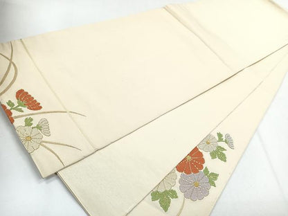 平和屋着物◎太鼓柄 本袋帯 菊尽くし 金糸 正絹 逸品 CABG1250nb