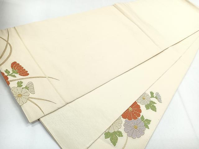 平和屋着物◎太鼓柄 本袋帯 菊尽くし 金糸 正絹 逸品 CABG1250nb