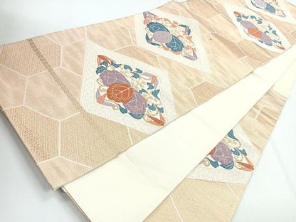 平和屋着物◎六通柄袋帯　唐織　五三桐　金糸　正絹　逸品　未使用　CABG1257nb