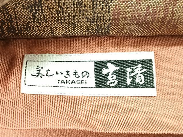 平和屋着物◎六通柄袋帯　唐織　花蝶文　金糸　正絹　逸品　CABG1279nb