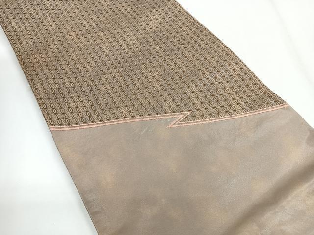 平和屋着物◎太鼓柄袋帯　麻の葉文様　正絹　逸品　CABG1289nb
