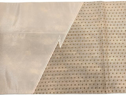 平和屋着物◎太鼓柄袋帯　麻の葉文様　正絹　逸品　CABG1289nb