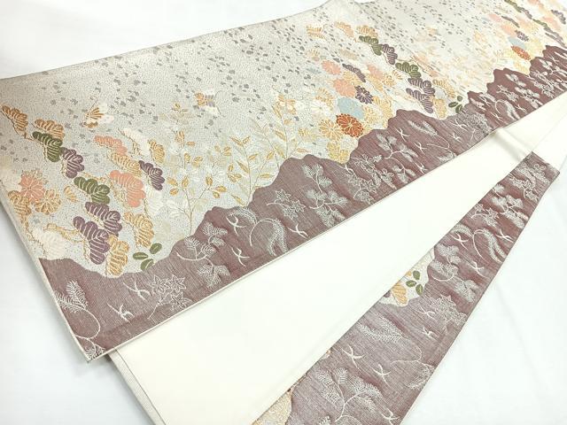 平和屋着物◎九百佐賀錦　六通柄袋帯　蒔絵　金銀糸　正絹　逸品　CABG1334nb