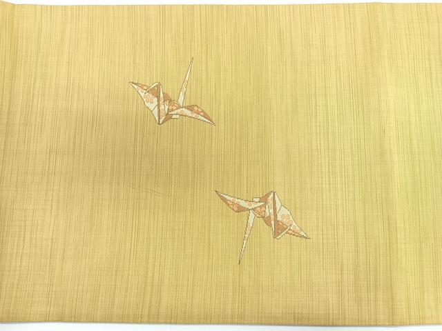 平和屋着物◎太鼓柄袋帯　折り鶴　正絹　逸品　CABG1337nb