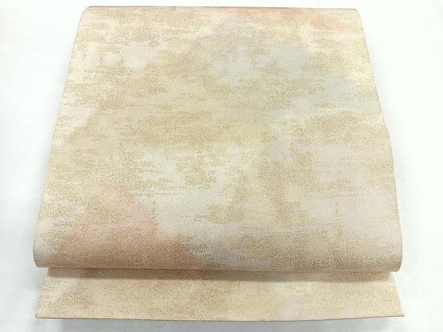 平和屋着物◎全通柄袋帯　砂子綴れ　遠山文　金糸　正絹　逸品　CABG1340nb