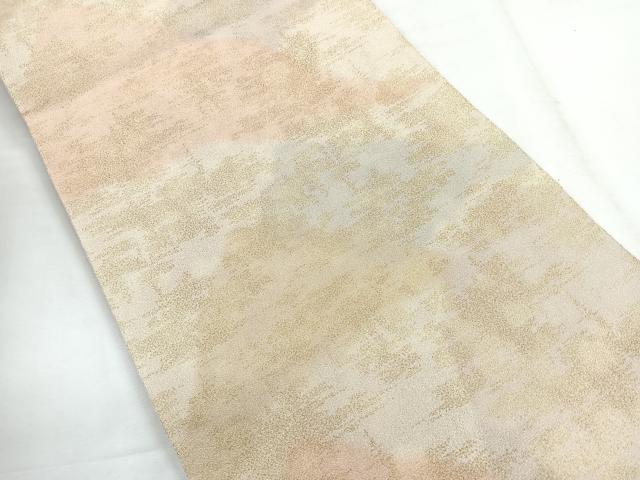 平和屋着物◎全通柄袋帯　砂子綴れ　遠山文　金糸　正絹　逸品　CABG1340nb