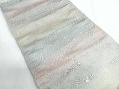 平和屋着物◎全通柄袋帯　霞文　正絹　逸品　CABG1356nb