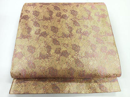 平和屋着物◎六通柄袋帯 霞文 金糸 正絹 逸品 CABG1378nb