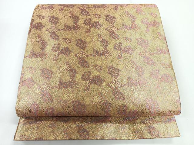 平和屋着物◎六通柄袋帯 霞文 金糸 正絹 逸品 CABG1378nb