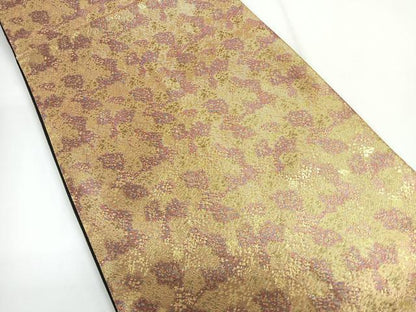 平和屋着物◎六通柄袋帯 霞文 金糸 正絹 逸品 CABG1378nb