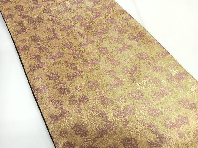 平和屋着物◎六通柄袋帯 霞文 金糸 正絹 逸品 CABG1378nb