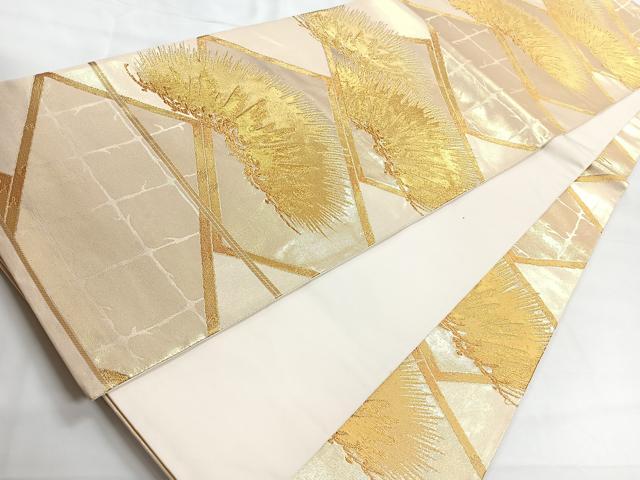 平和屋着物◎六通柄袋帯　檜垣松文　金糸　正絹　逸品　CABG1401nb
