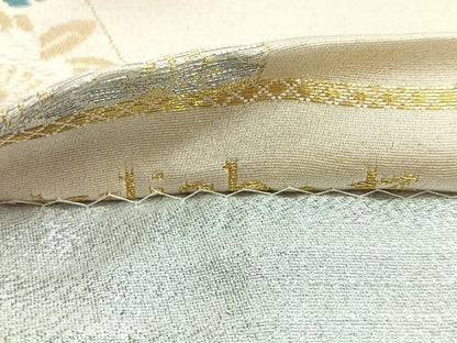 平和屋着物◎六通柄袋帯 舞桜 金銀糸 正絹 逸品 CABG1410nb