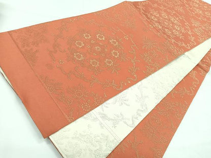 平和屋着物◎両面　全通柄袋帯　宝相華　金糸　正絹　逸品　CABG1415nb