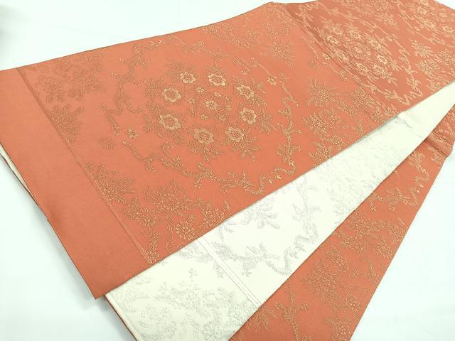 平和屋着物◎両面　全通柄袋帯　宝相華　金糸　正絹　逸品　CABG1415nb