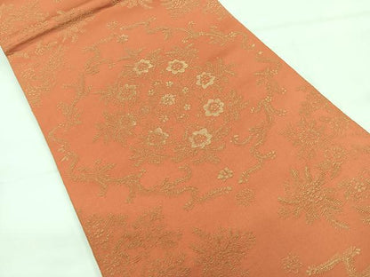 平和屋着物◎両面　全通柄袋帯　宝相華　金糸　正絹　逸品　CABG1415nb
