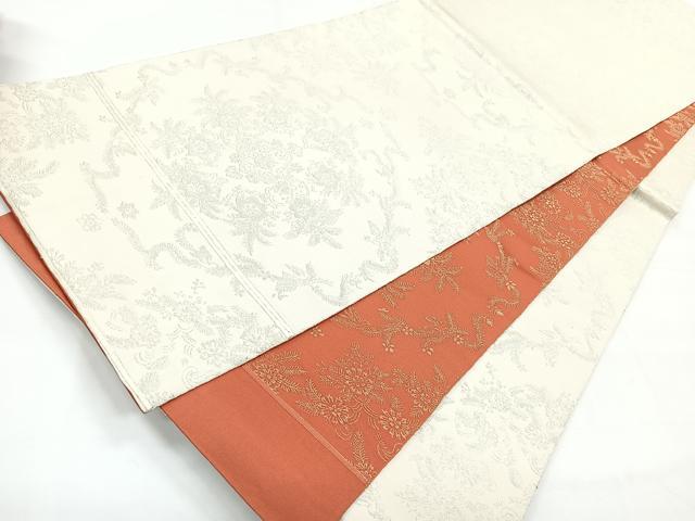 平和屋着物◎両面　全通柄袋帯　宝相華　金糸　正絹　逸品　CABG1415nb