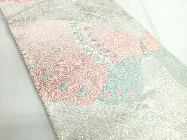 平和屋着物◎両面 六通柄 源氏物語 銀糸 袋帯 正絹 逸品 CABG1449nb