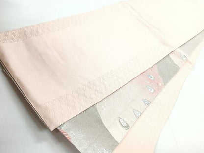 平和屋着物◎両面 六通柄 源氏物語 銀糸 袋帯 正絹 逸品 CABG1449nb