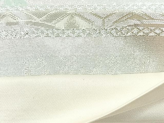 平和屋着物◎六通柄袋帯 唐織 彩花祝賀 銀糸 正絹 逸品 CABG1454nb