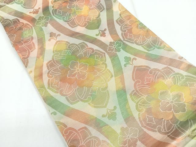 平和屋着物◎六通柄袋帯 立涌花文 金糸 正絹 逸品 CABG1466nb