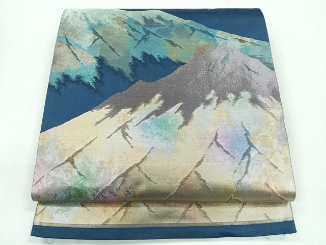 平和屋着物◎六通柄袋帯 遠山霞文 金糸 正絹 逸品 CABG1472nb