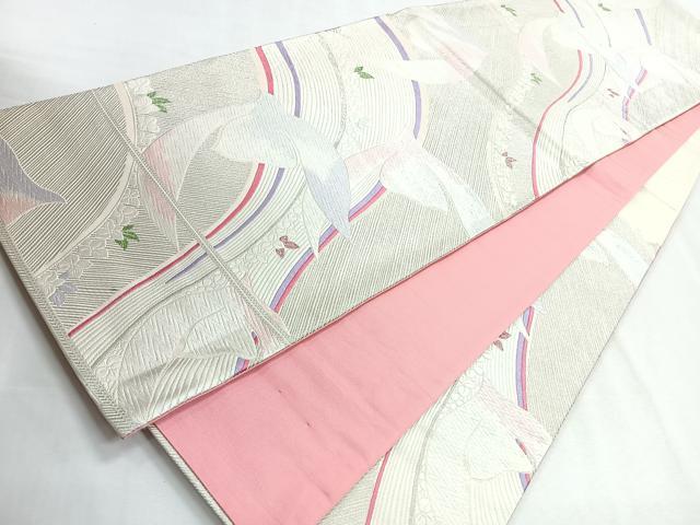 平和屋着物◎六通柄袋帯 唐織 九百錦 飛鳥文 プリズム箔 正絹 逸品 CABG1493nb