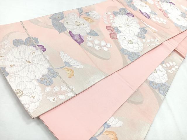 平和屋着物◎六通柄袋帯 舞花文 金糸 正絹 逸品 CABG1535nb