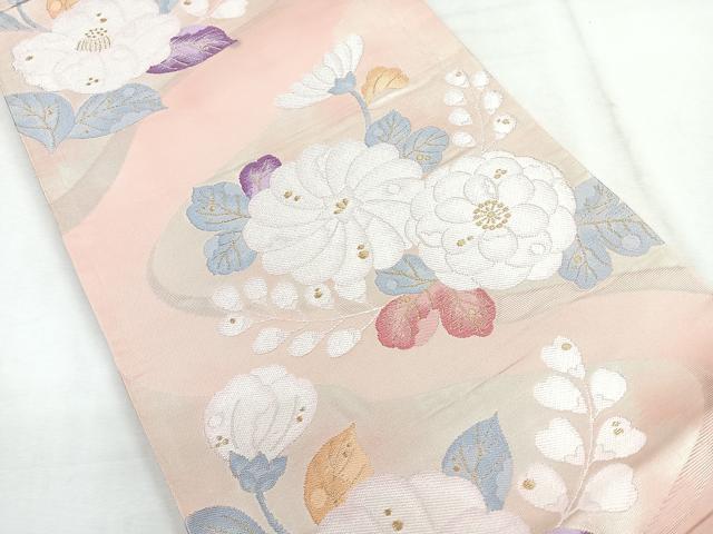 平和屋着物◎六通柄袋帯 舞花文 金糸 正絹 逸品 CABG1535nb
