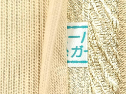 平和屋着物◎六通柄袋帯　立波文　金糸　鈴乃屋扱い　正絹　逸品　CABG1546nb