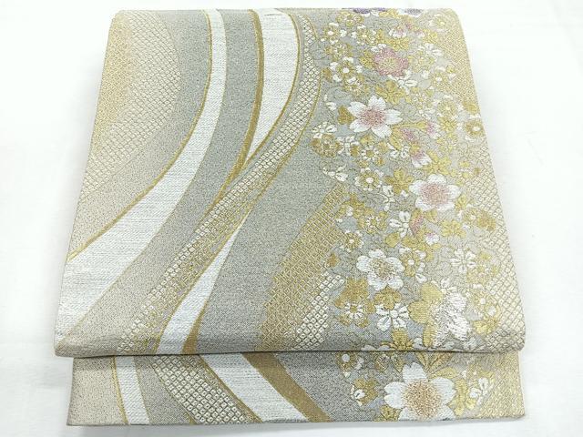 平和屋着物◎六通柄袋帯 唐織 舞花文 金銀糸 正絹 逸品 CABG1580nb 平和屋着物◎六通柄袋帯 唐織 舞花文 金銀糸 正絹 逸品 CABG1580nb