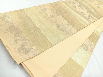 平和屋着物◎六通柄 本袋帯 霞文 金糸 正絹 逸品 未使用 CABG1583nb