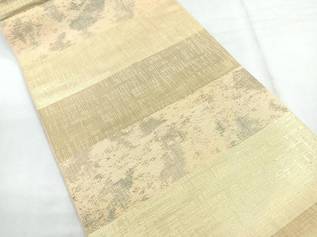 平和屋着物◎六通柄 本袋帯 霞文 金糸 正絹 逸品 未使用 CABG1583nb