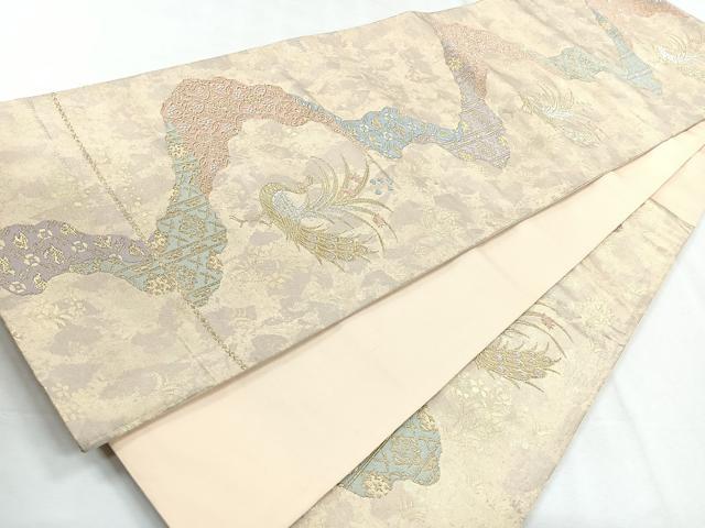 平和屋着物◎六通柄袋帯 正倉院文様 金銀糸 引箔 正絹 逸品 CABG1586nb