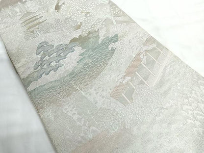 平和屋着物◎六通柄袋帯 御宝の庭 二重箔錦 正絹 逸品 CABG1593nb