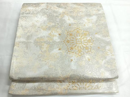 平和屋着物◎六通柄袋帯 正倉院花唐草文 金糸 引箔 正絹 逸品 CABG1595nb