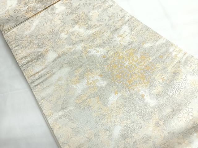 平和屋着物◎六通柄袋帯 正倉院花唐草文 金糸 引箔 正絹 逸品 CABG1595nb