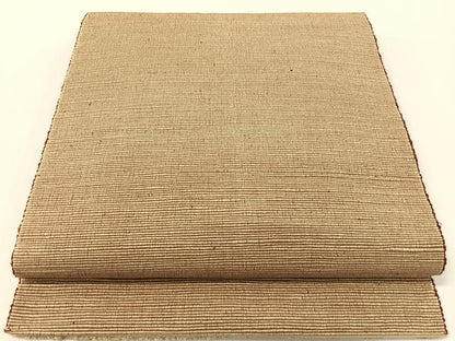 平和屋着物●八寸名古屋帯　紬地　白茶色　正絹　逸品　CABG1608vp