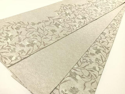 平和屋着物●全通柄袋帯　更紗唐草文　金糸　正絹　逸品　CABG1610vp