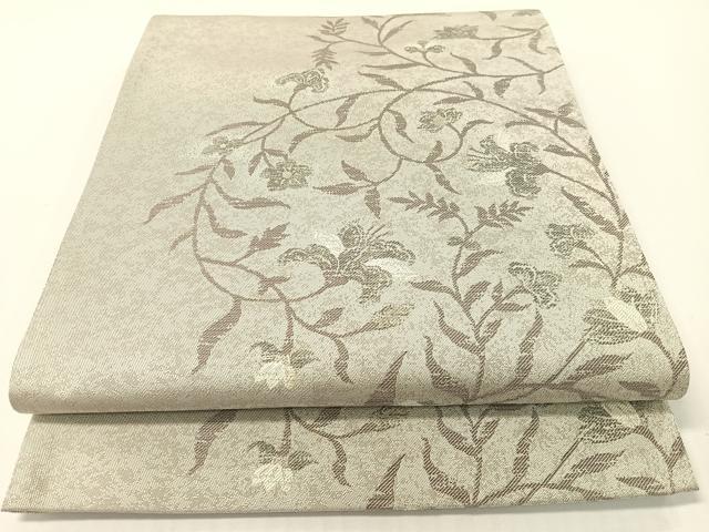 平和屋着物●全通柄袋帯　更紗唐草文　金糸　正絹　逸品　CABG1610vp