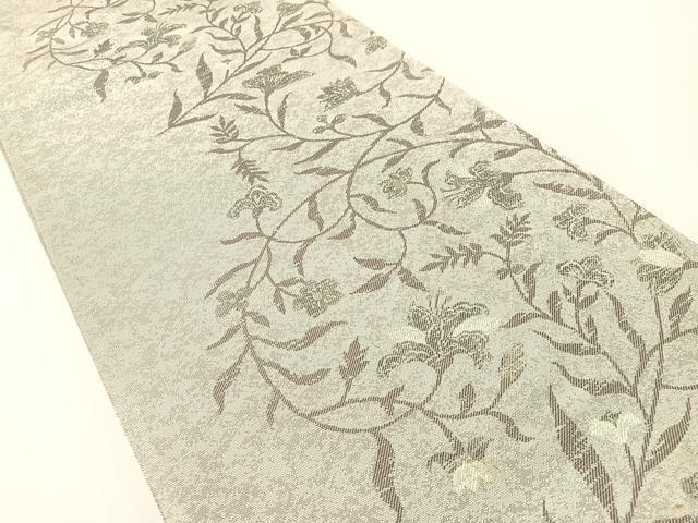 平和屋着物●全通柄袋帯　更紗唐草文　金糸　正絹　逸品　CABG1610vp